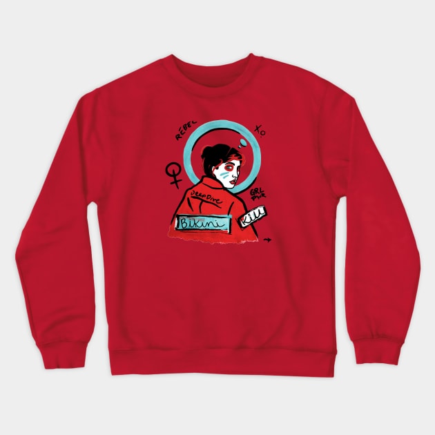 Rebel Bikini Crewneck Sweatshirt by mareeosink